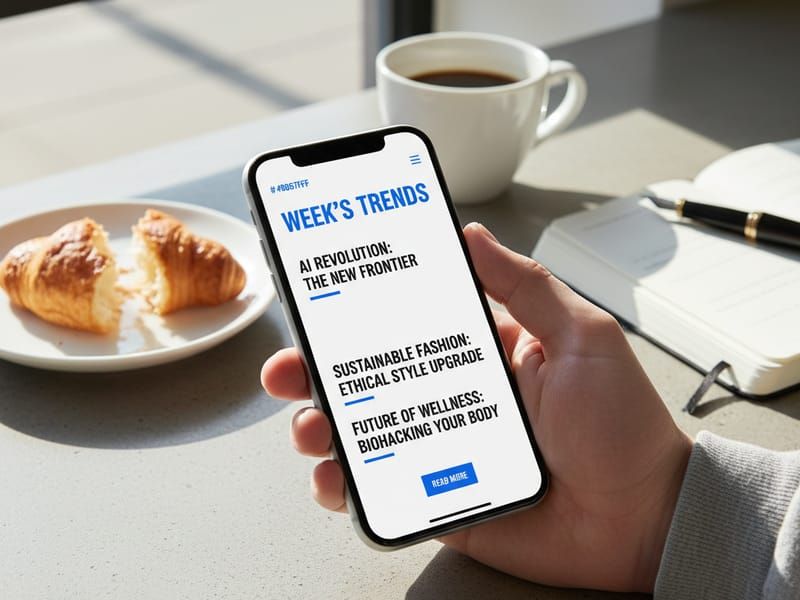 Week's Trends newsletter preview on mobile device
